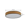 Lindby LED-kattovalaisin Jutis, beige, merilevä, Ø 50 cm