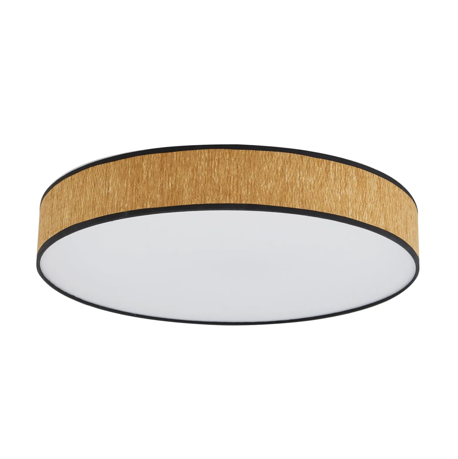 Lindby LED-kattovalaisin Jutis, beige, merilevä, Ø 50 cm