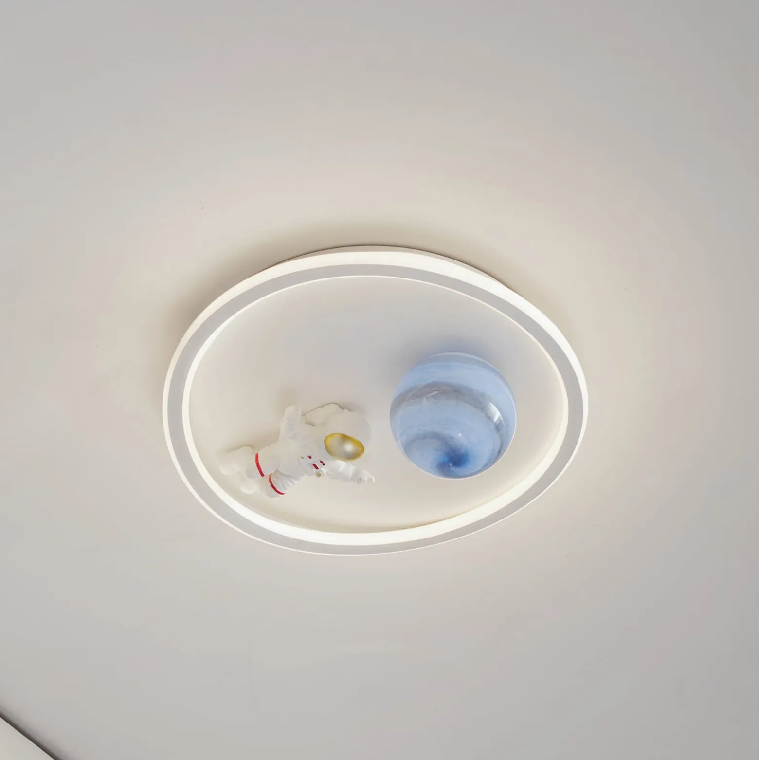 Lindby LED-kattovalaisin Kosmo, 40 cm, valkoinen, metalli, maa
