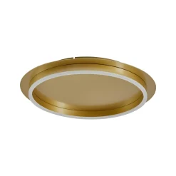 Lindby LED-kattovalaisin Kunis, kulta, muovia, Ø 46cm