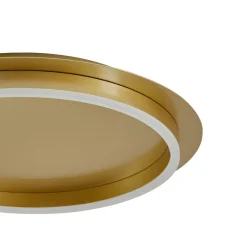 Lindby LED-kattovalaisin Kunis, kulta, muovia, Ø 46cm