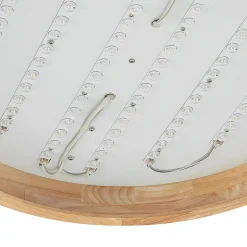 Lindby LED-kattovalaisin Lanira, Ø 60 cm, puu, kaukosäädin, CCT