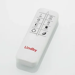 Lindby LED-kattovalaisin Lanira, Ø 60 cm, puu, kaukosäädin, CCT