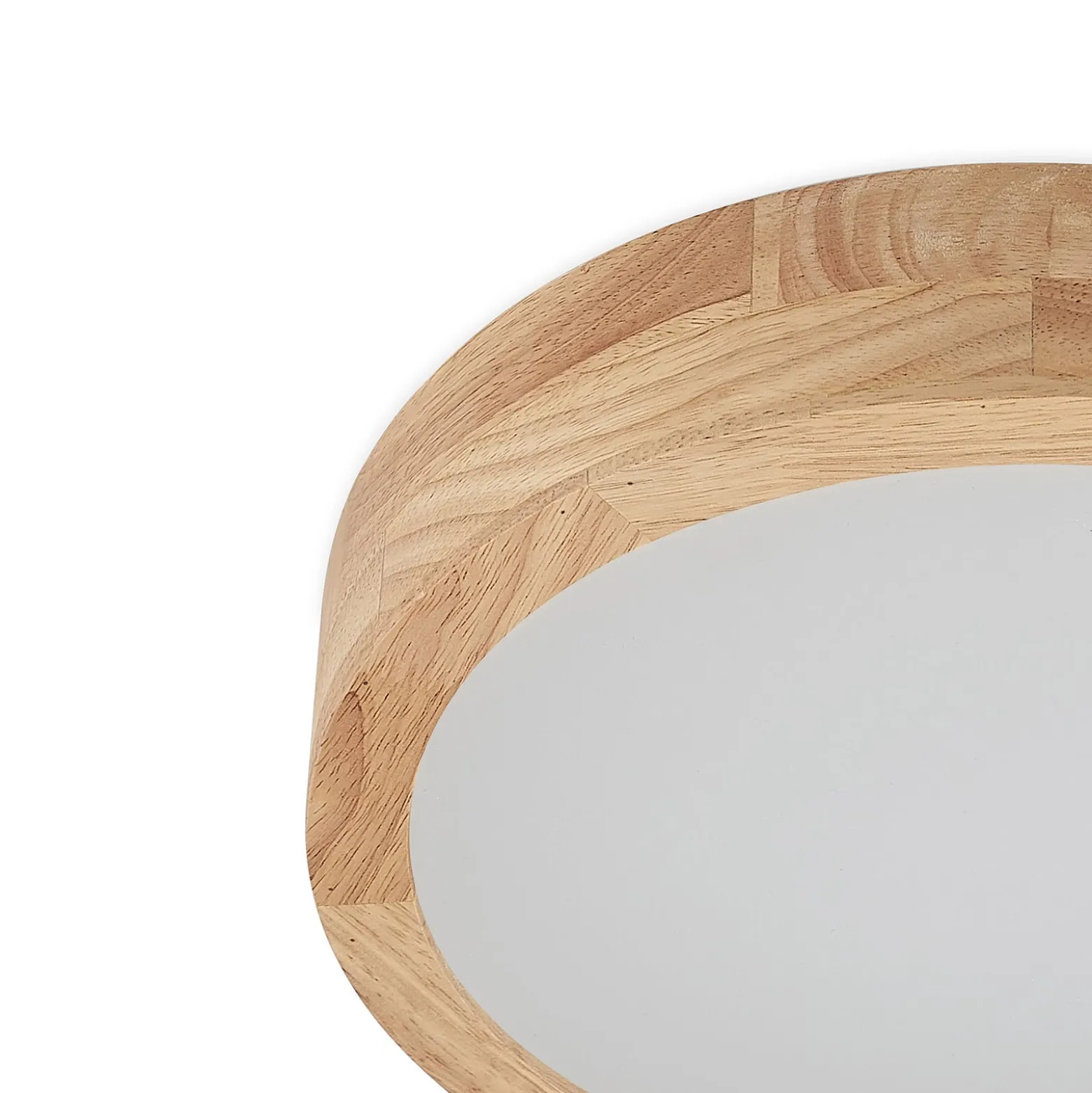 Lindby LED-kattovalaisin Lanira, Ø 30 cm, puu, kaukosäädin, CCT