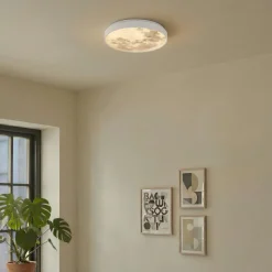 Lindby LED-kattovalaisin Lune, muovia, metallia, 38 cm