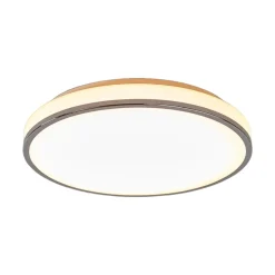 Lindby LED-kattovalaisin Lyss, Ø 40 cm, kromivärinen, IP44
