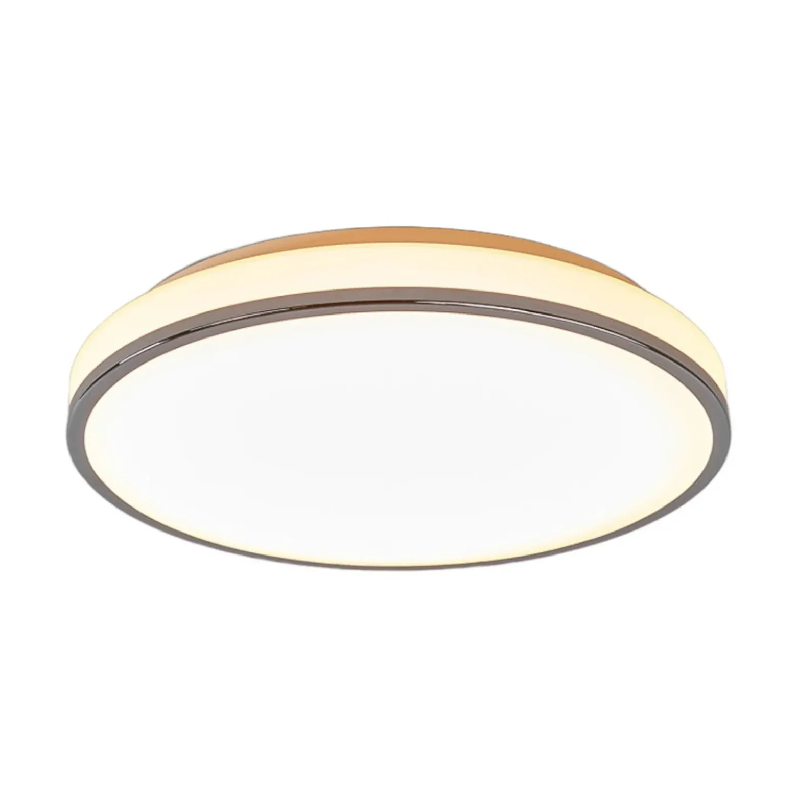 Lindby LED-kattovalaisin Lyss, Ø 40 cm, kromivärinen, IP44
