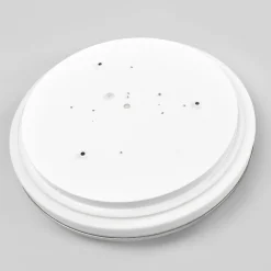 Lindby LED-kattovalaisin Lyss, Ø 40 cm, kromivärinen, IP44
