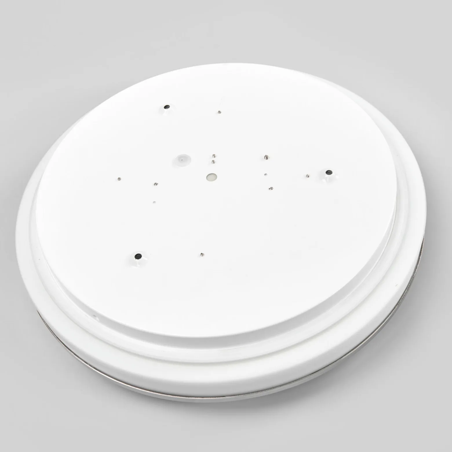 Lindby LED-kattovalaisin Lyss, Ø 40 cm, kromivärinen, IP44