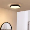 Lindby LED kattovalaisin Medon Ø 29 cm musta muovi IP44