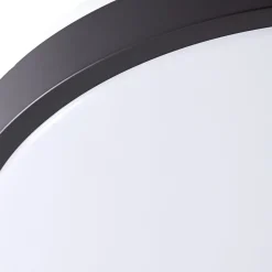 Lindby LED kattovalaisin Medon Ø 29 cm musta muovi IP44