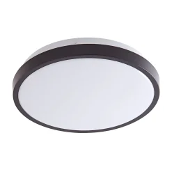 Lindby LED kattovalaisin Medon Ø 29 cm musta muovi IP44