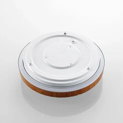 Lindby LED kattovalaisin Mendosa, pyöreä, vaalea puu, Ø 29cm