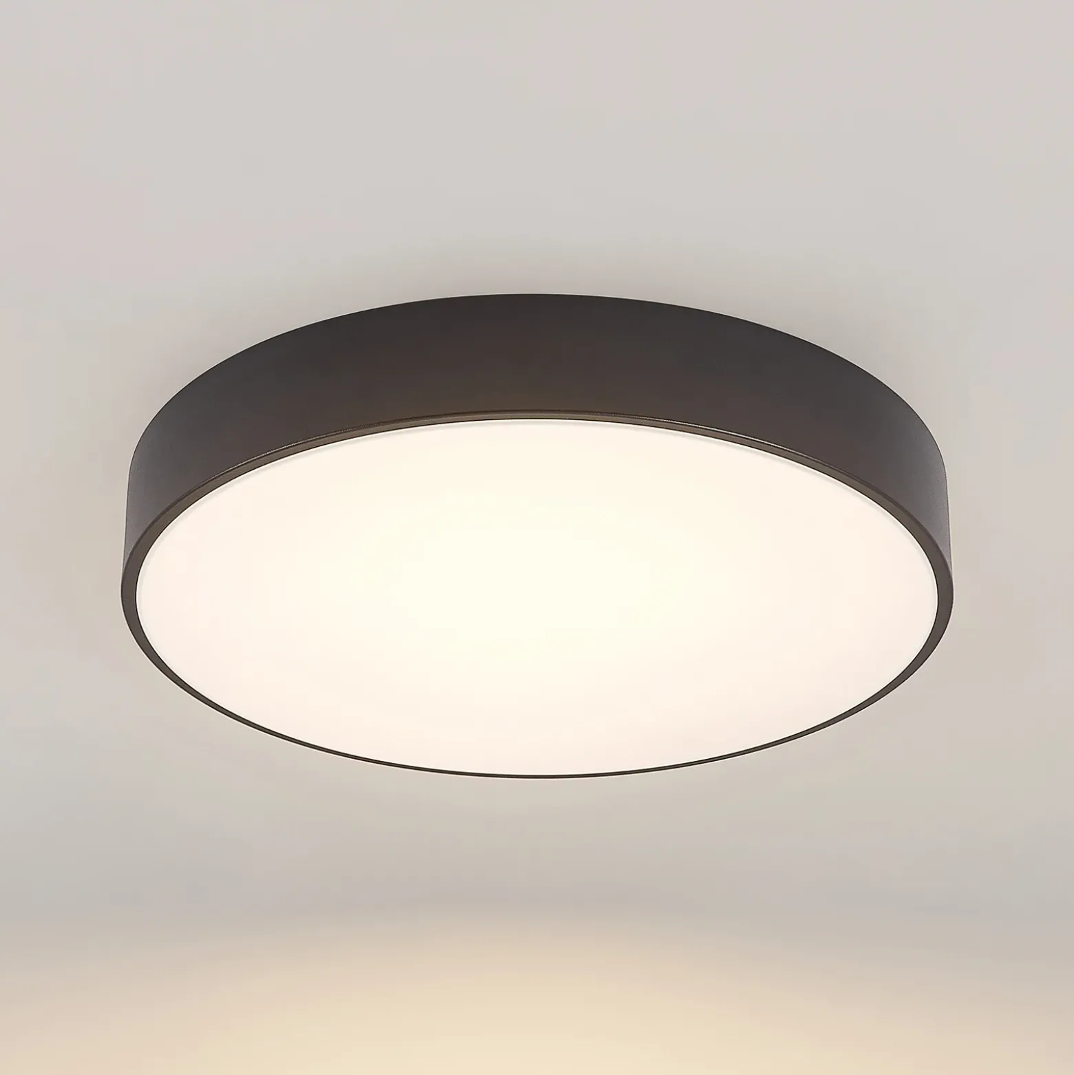 Lindby LED-kattovalaisin Milada, musta, CCT, kaukosäädin