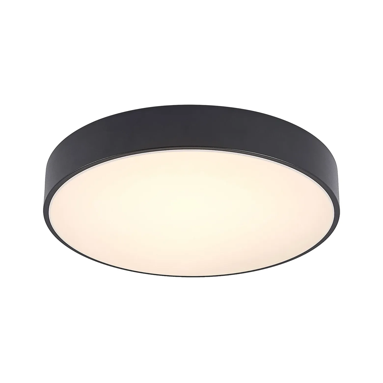Lindby LED-kattovalaisin Milada, musta, CCT, kaukosäädin
