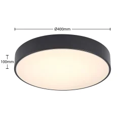 Lindby LED-kattovalaisin Milada, musta, CCT, kaukosäädin