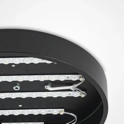 Lindby LED-kattovalaisin Milada, musta, CCT, kaukosäädin
