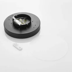 Lindby LED-kattovalaisin Milada, musta, CCT, kaukosäädin