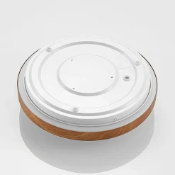 Lindby LED-kattovalaisin Mynte, Ø30cm, puun näköinen, muovi