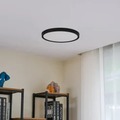 Lindby LED-kattovalaisin Pravin, Ø 40 cm, CCT, musta