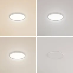 Lindby LED-kattovalaisin Pravin, Ø 30 cm, CCT, valkoinen