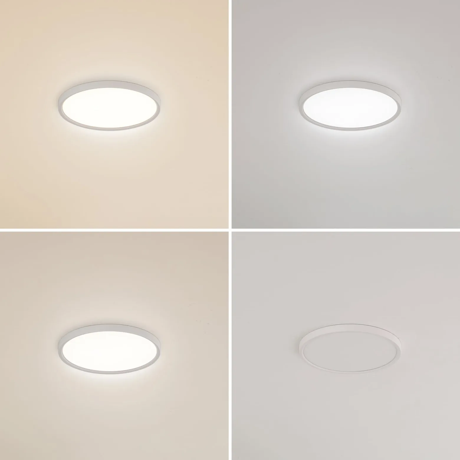 Lindby LED-kattovalaisin Pravin, Ø 30 cm, CCT, valkoinen