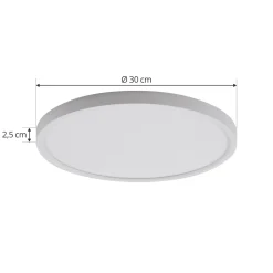 Lindby LED-kattovalaisin Pravin, Ø 30 cm, CCT, valkoinen