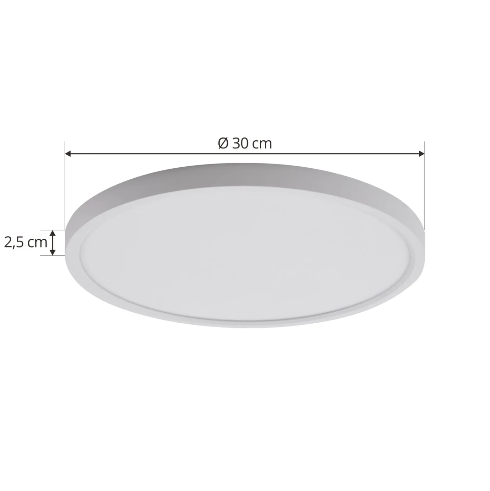 Lindby LED-kattovalaisin Pravin, Ø 30 cm, CCT, valkoinen