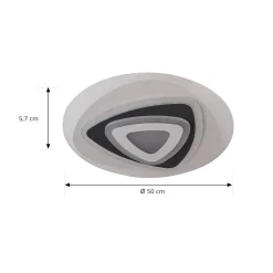 Lindby LED-kattovalaisin Rebeka, Ø 50 cm, CCT, kaukosäädin