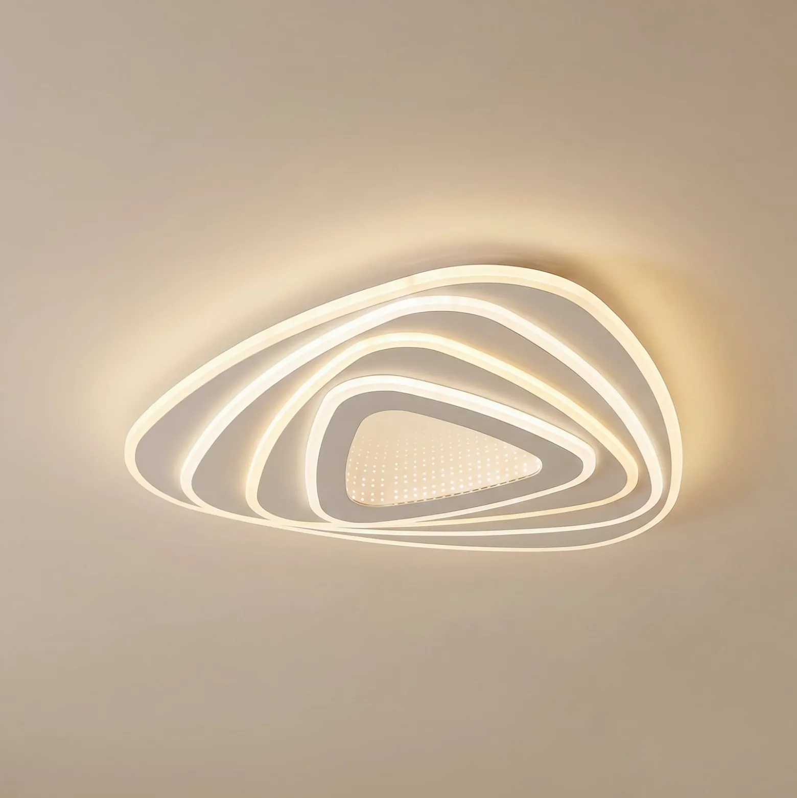 Lindby LED-kattovalaisin Rebeka, 48x49cm, CCT, kaukosäädin