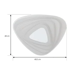 Lindby LED-kattovalaisin Rebeka, 48x49cm, CCT, kaukosäädin