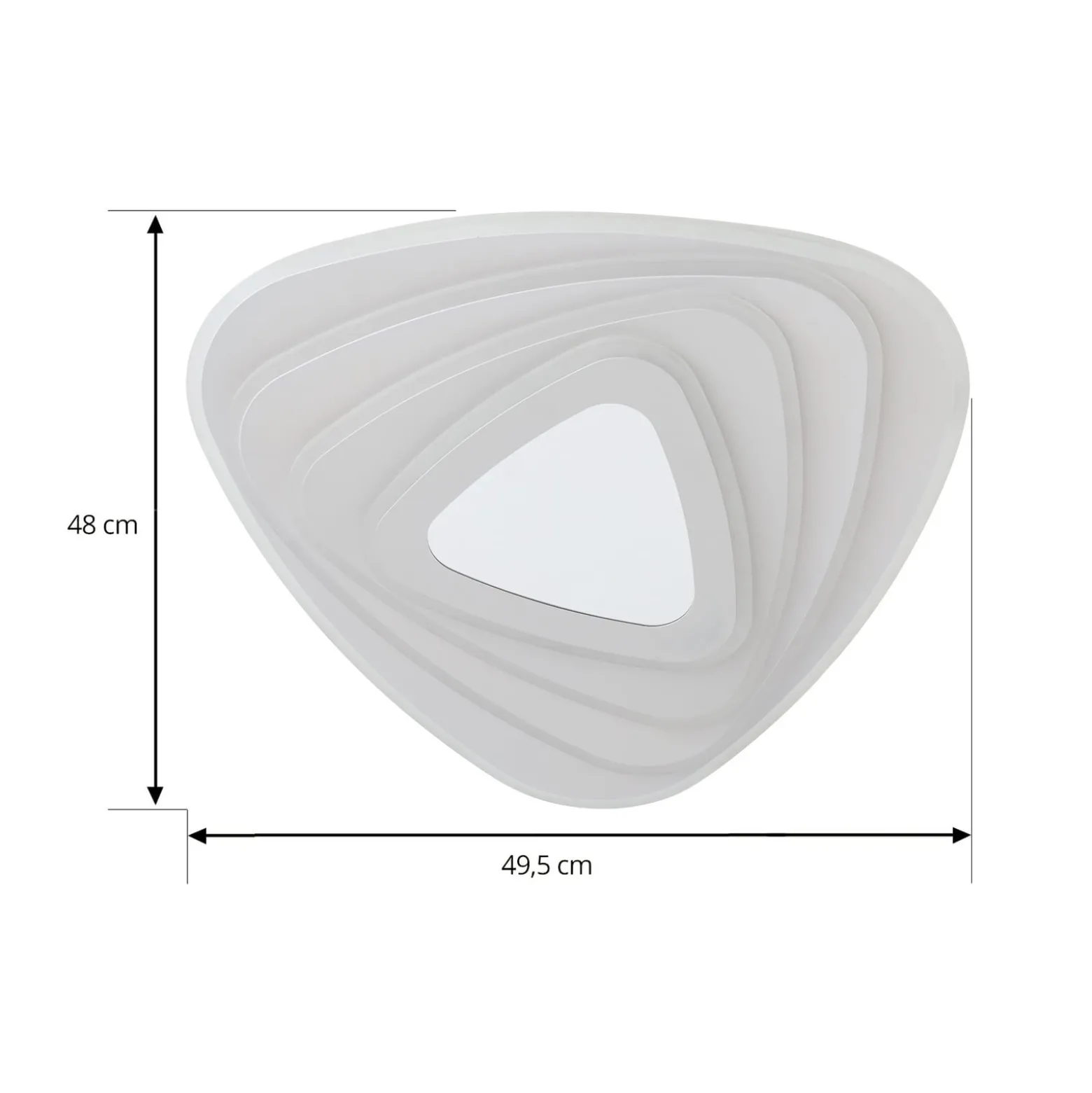 Lindby LED-kattovalaisin Rebeka, 48x49cm, CCT, kaukosäädin