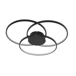Lindby LED-kattovalaisin Riley, musta, 3000 K, himmennettävä