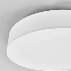 Lindby LED-kattovalaisin Saira, Ø 40 cm, valkoinen, tekstiili