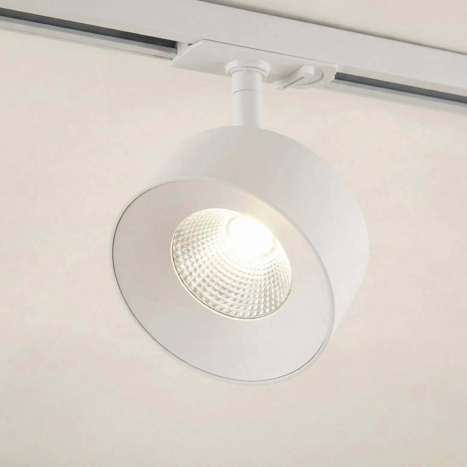 Lindby LED-kiskospot Linaro, valkoinen, Ø 9,5 cm, 3 000 K