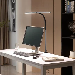 Lindby LED-klipsilamppu Nilay, korkeus 97,5 cm, CCT, kotitoimisto
