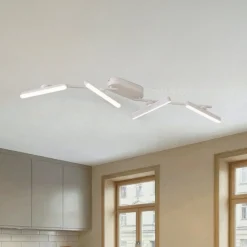 Lindby LED-kohdevalaisin Eldrin, valkoinen, 4-valo, valonauhat