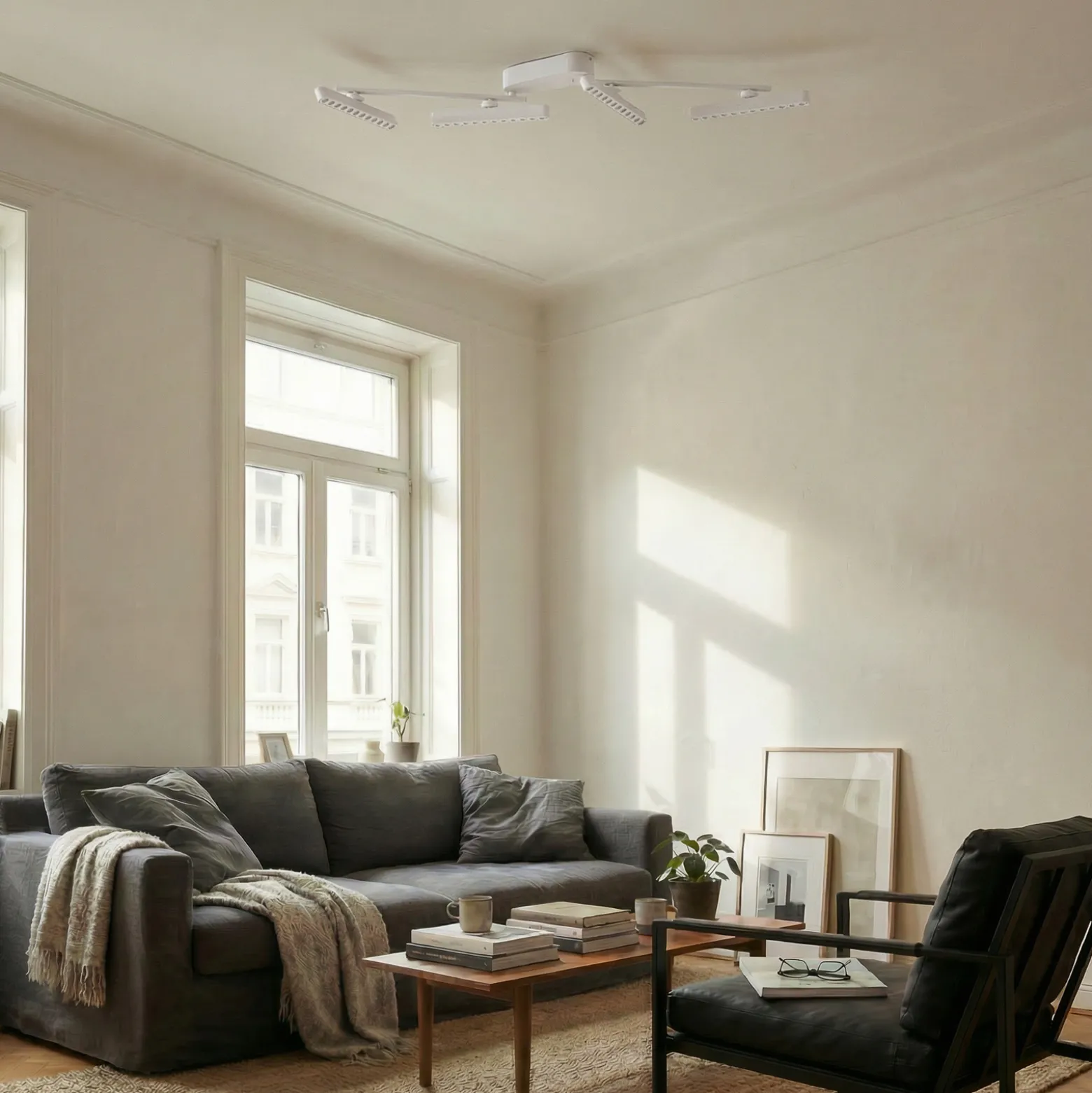 Lindby LED-kohdevalaisin Eldrin, valkoinen, 4-valo, valopisteet