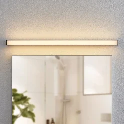 Lindby LED-kylpyhuoneen seinävalaisin Ulisan, 89 cm, musta, kulmikas