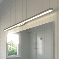 Lindby LED-kylpyhuone- ja peilivalaisin Alenia, 120 cm, kromi