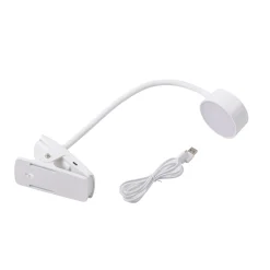 Lindby LED-ladattava kiinnitysvalo Maori, valkoinen, metalli, CCT, himmeä.