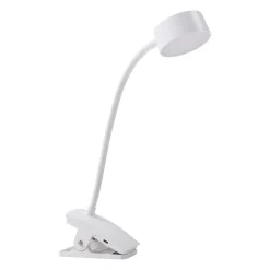 Lindby LED-ladattava kiinnitysvalo Maori, valkoinen, metalli, CCT, himmeä.