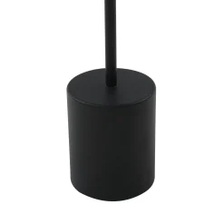 Lindby LED-ladattava pöytävalaisin Ayva, musta, alumiini, IP44