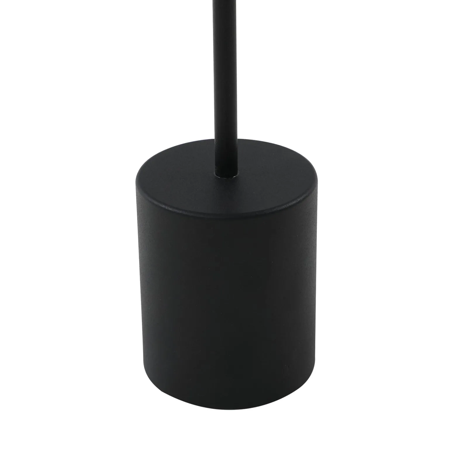 Lindby LED-ladattava pöytävalaisin Ayva, musta, alumiini, IP44