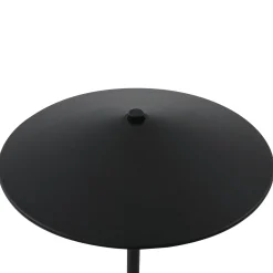 Lindby LED-ladattava pöytävalaisin Ayva, musta, alumiini, IP44