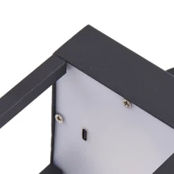 Lindby LED-ladattava pöytävalaisin Iruna, musta, metalli, 27cm, himmeä.