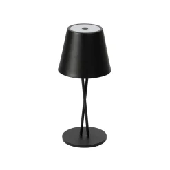 Lindby LED ladattava pöytävalaisin Janea CROSS, musta, metallia