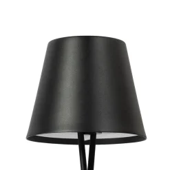 Lindby LED ladattava pöytävalaisin Janea CROSS, musta, metallia