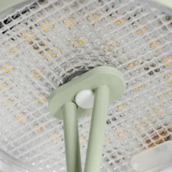 Lindby LED-ladattava pöytävalaisin Janea CROSS, vihreä, metallia