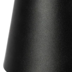 Lindby LED ladattava pöytävalaisin Janea CUBE, musta, metallia